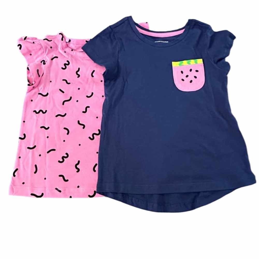 Amazon Essentials Girls Pink & Navy T-Shirts
Size 2T - New Without Tags